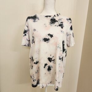 Original Use Black and Pink Tie-Dye Women's Tee